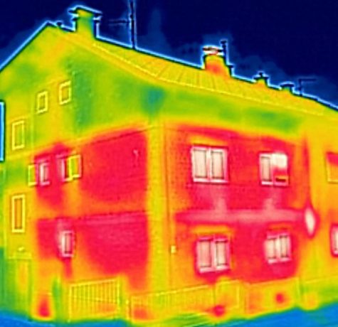Thermal Photograph of home depicting heat loss