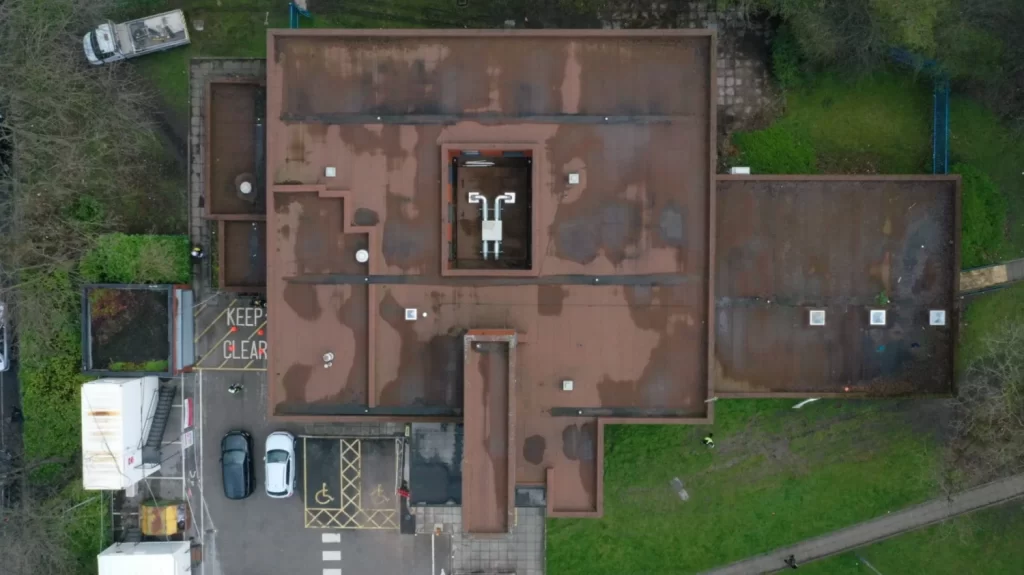 Aerial Drone Survey On Commercial Building