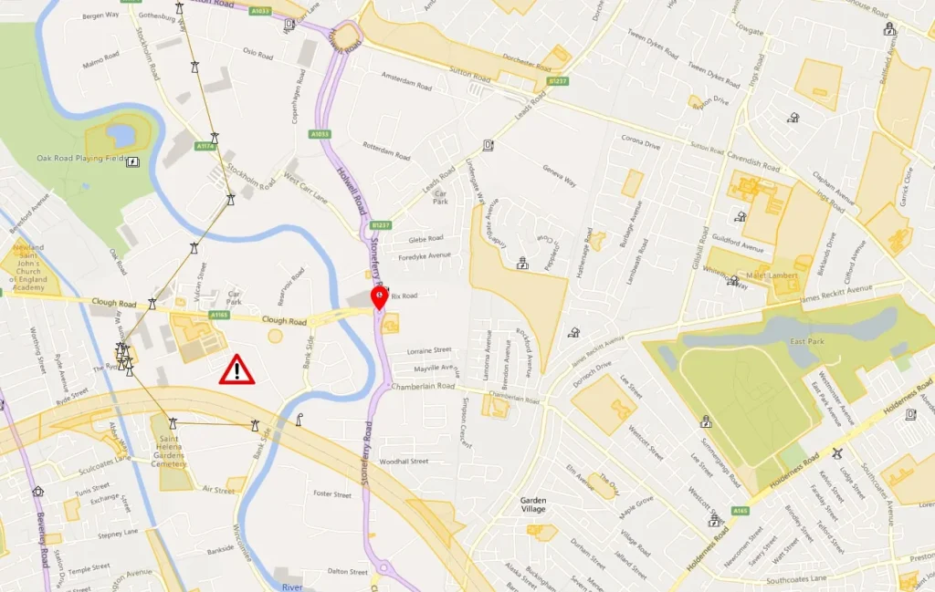 Hull Road Drone Safety Map Overview