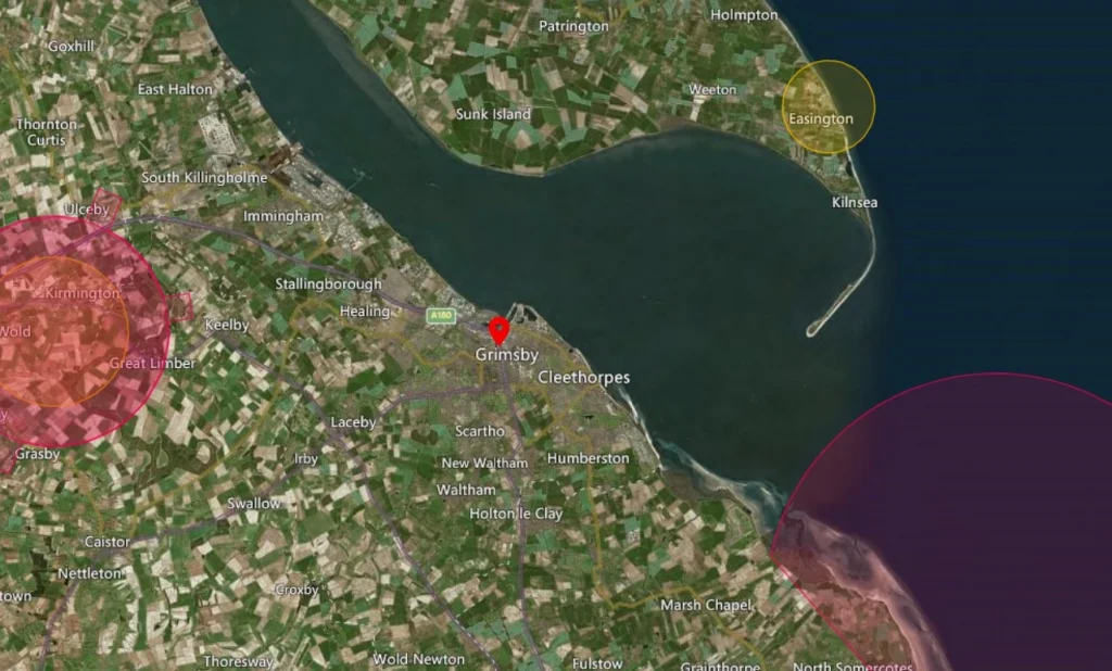 Grimsby Aerial Drone Safety Map Overview