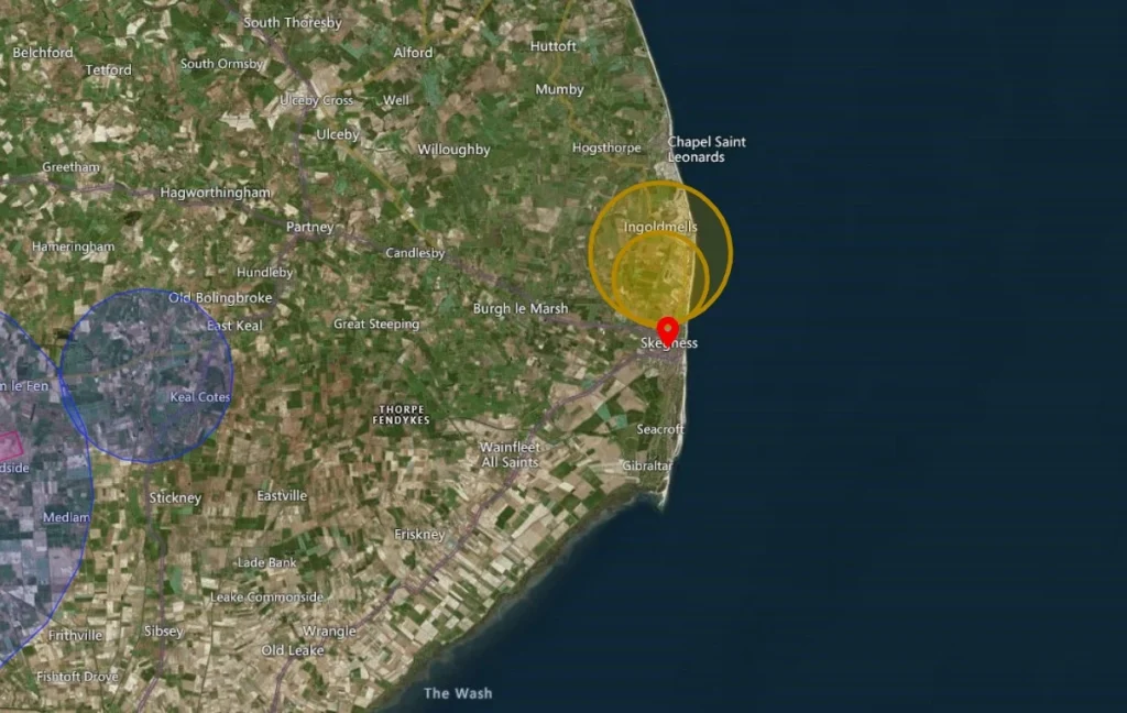 Skegness Aerial Drone Safety Map Overview