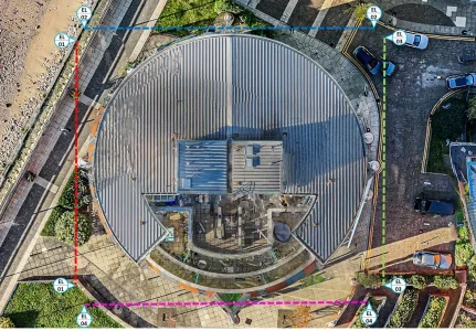 Facade drone survey sectioned